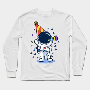 Astronaut Celebrate Birthday Party Long Sleeve T-Shirt